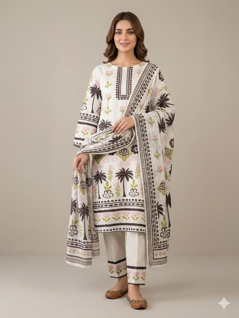 3-Piece Silk Stitched