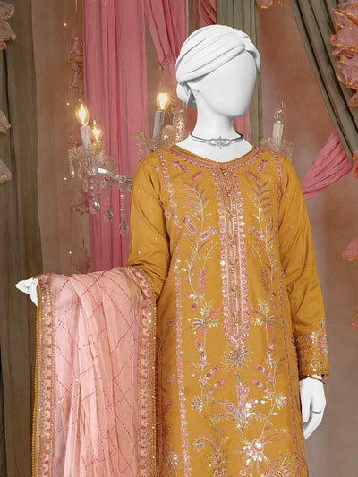 Party Wear Embroidered 3Pc Unstitched Suit PJPWS-240848