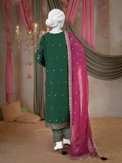 Party Wear Embroidered 3Pc Unstitched Suit PJPWS-240839