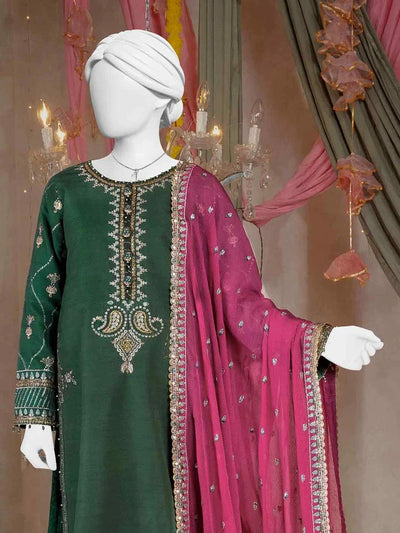 Party Wear Embroidered 3Pc Unstitched Suit PJPWS-240839
